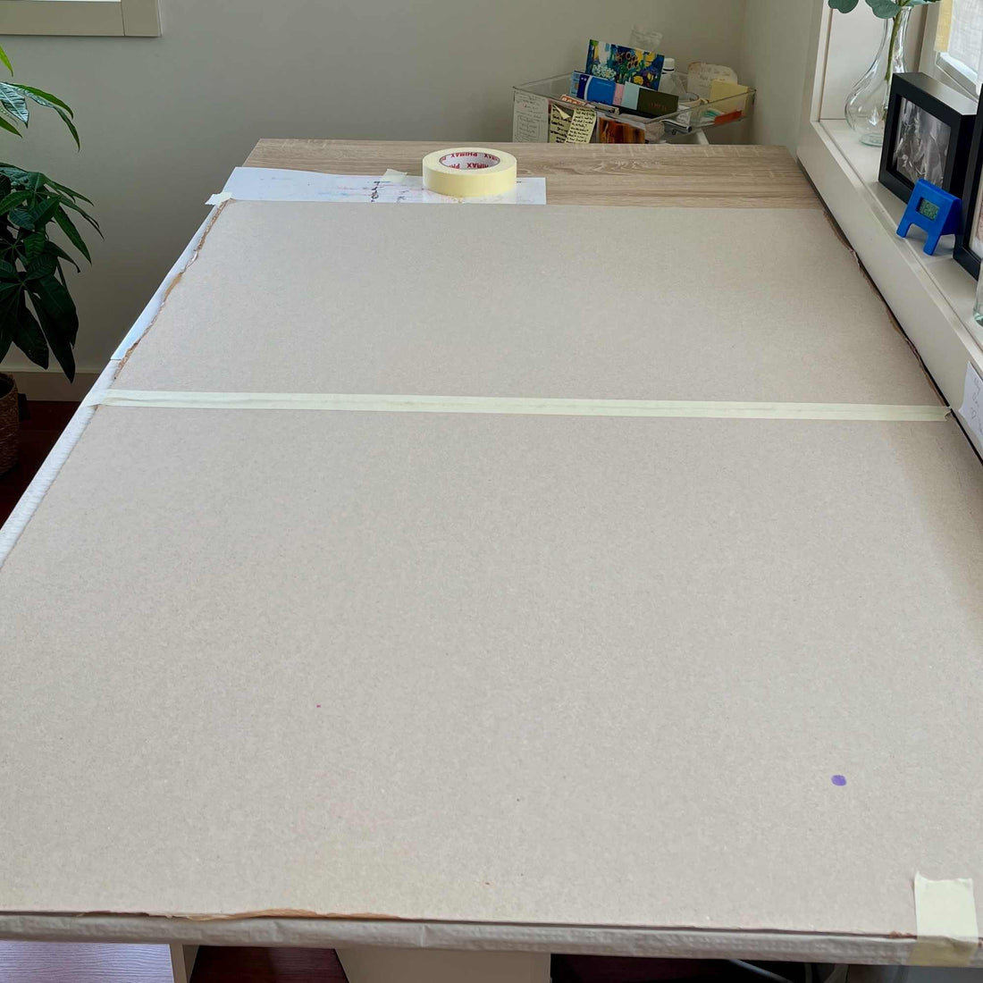 table in an art studio