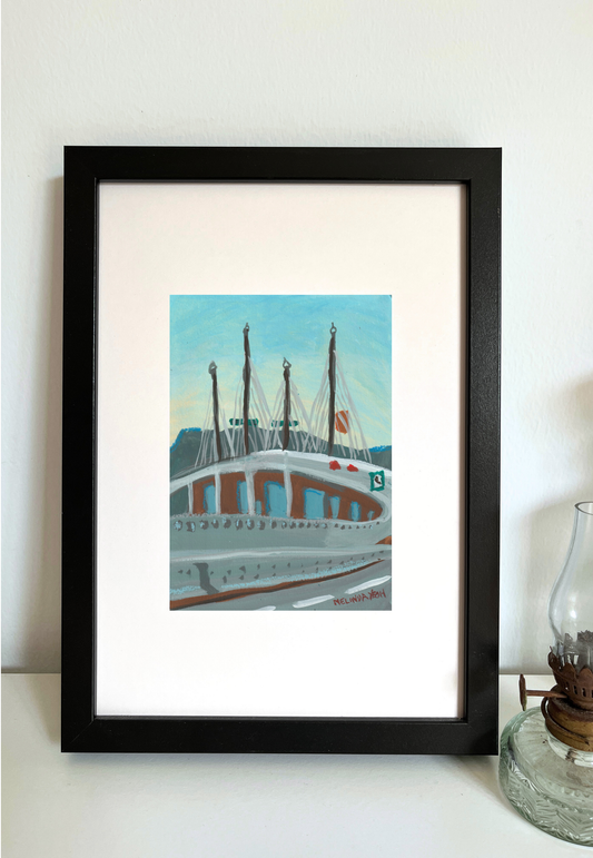 Framed painting of Penang Second Bridge 