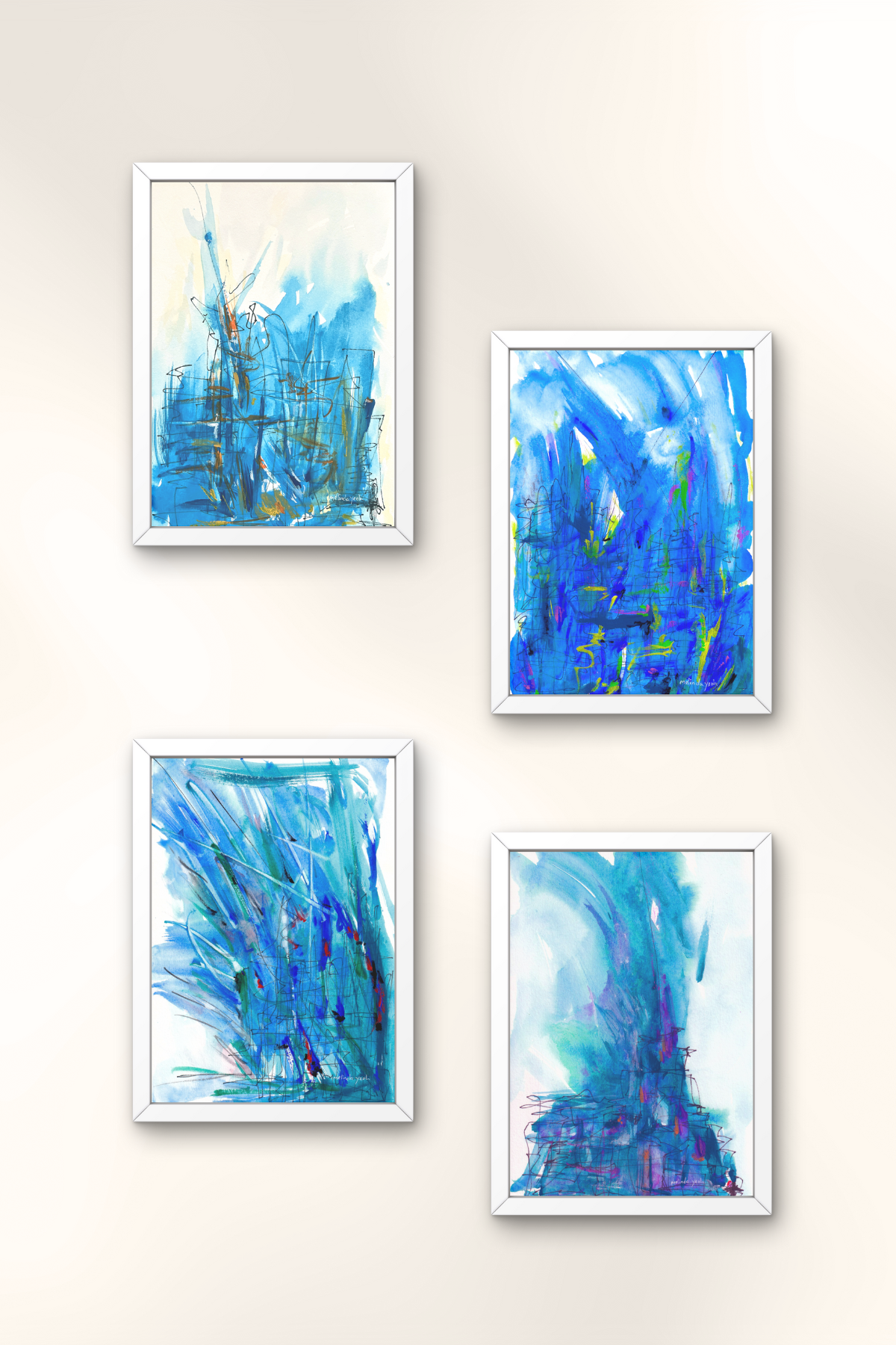 image: series of 4 abstract painting