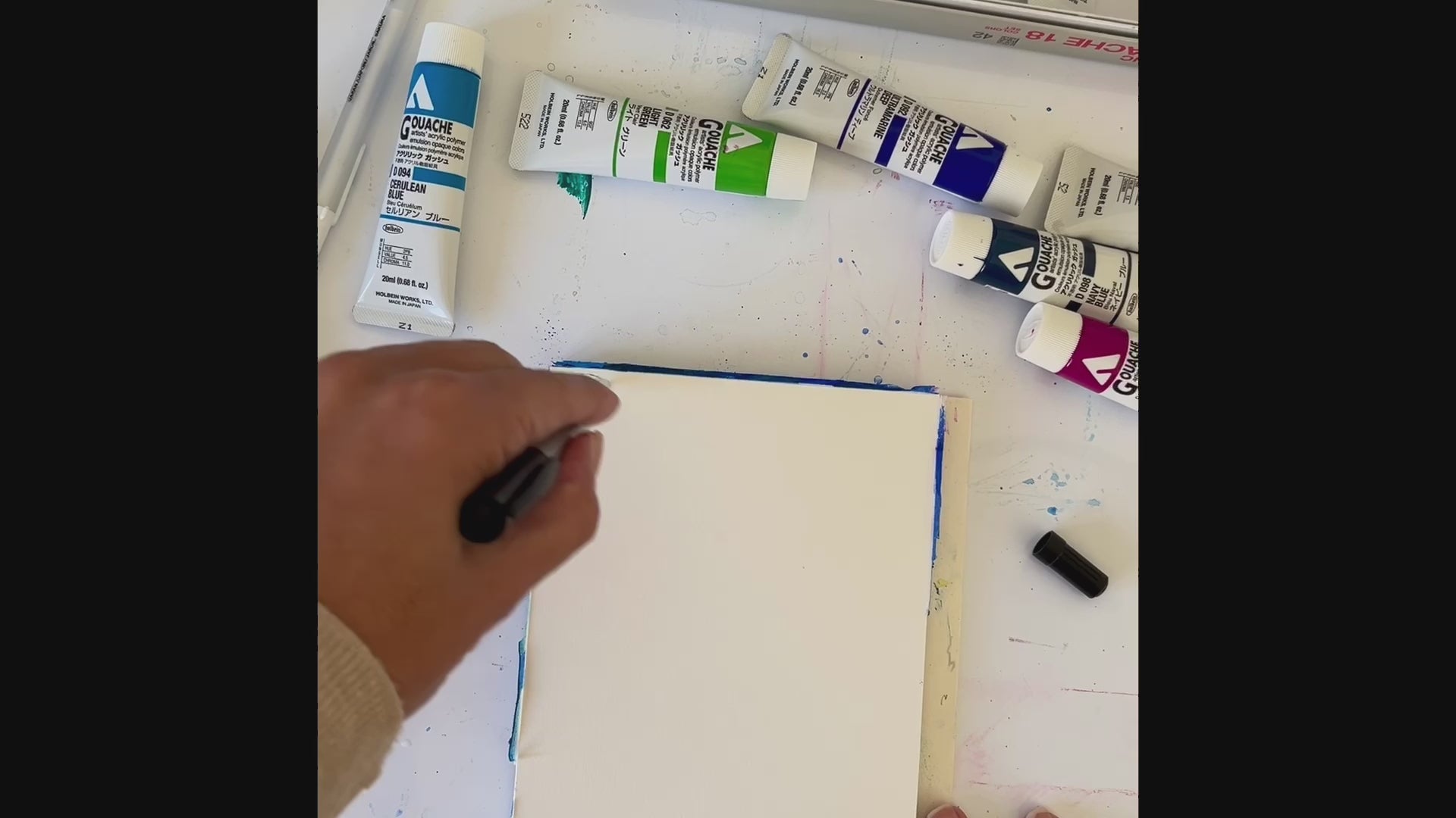 image: video of abstract painting creative process