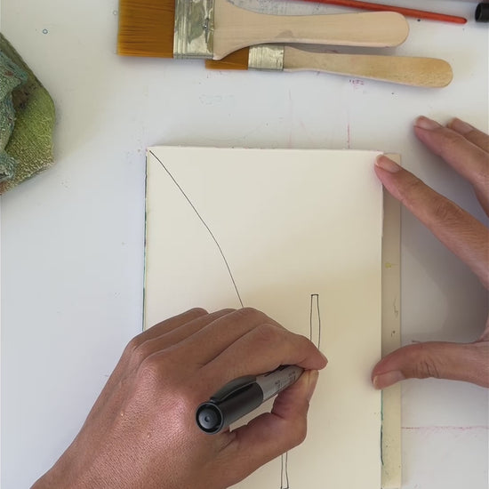 video: video of abstract painting creative process